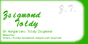 zsigmond toldy business card